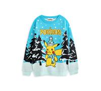 (13-14 Years) Pokemon Christmas Jumper (Boys Blue)