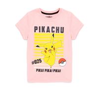 Pokemon T-Shirt for Girls | Kids Pikachu Game Pink Character Top | Gamer Clothing Merchandise 13-14 Years