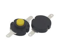 13 * 14mm Flashlight Switch Flat Foot ON OFF Yellow Button AC250V 1.5A 10Pcs