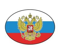 13/15/17CM Personality PVC Decal Russian Flag with Coat of Arms Car Sticker on Motorcycle Laptop Decorative(17 cm)