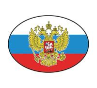13/15/17CM Personality PVC Decal Russian Flag with Coat of Arms Car Sticker on Motorcycle Laptop Decorative(17 cm)