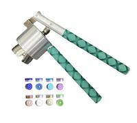 13/15/20mm Flip Off Vial Crimper, 20-30 Bottles/Min, 4 Colors Available, Stainless Steel, Not Easy to Rust/Easy to Clean, with Anti-Slip Grip,A-13MM,Green