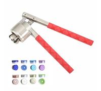 13/15/20mm Flip Off Vial Crimper, 20-30 Bottles/Min, 4 Colors Available, Stainless Steel, Not Easy to Rust/Easy to Clean, with Anti-Slip Grip,A-20MM,Red