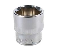 13/16" Imperial 6 Point 3/8" Drive Shallow Socket SAE AF Chrome Vanadium Steel