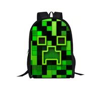 (13, 16 inches) Student Minecraft Novelty Backpack Waterproof Daily Graphic Knapsack Lightweight School Bookbag for Kids