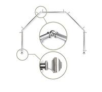 13/16" Moyat 5-Sided Bay Window Curtain Rod - Satin Nickel