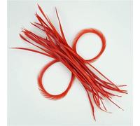 13-18cm Dyed Goose Feathers for Crafts Jewelry Creation DIY Handicraft Accessories Colored Geese Feather Natural Plume-Red-100Pcs