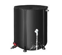 13.2-264 Gal Collapsible Rain Barrel, Portable Water Storage Tank, Rainwater Collection System Downspout, Water Catcher Container With Filter Spigot Overflow Kit