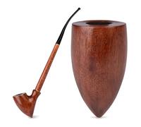 13.2"/33cm Long Churchwarden Pear Wood Tobacco Pipe. Tolkien-Inspired for 9mm Filter. Velvet Pouch Gift. Tobacco use only