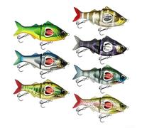 13 2" Slow Sinking Fishing Lure with Articulated Body Design Attract Fish Through Realistic Movement and Vibrations (#6)