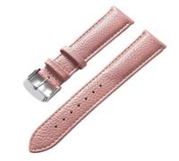 13-22mm Litchi Grain Cowhide Strap Men's and Women's Soft Leather Watch Strap Accessories, Lotus Root Starch, 13mm