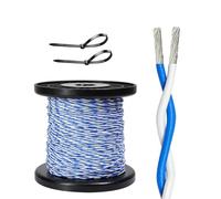 13-26 Gauge 200FT Flexible High Temperature Twisted Pair Wire Cable, 26/24/22/20/18 AWG 600V Tinned Copper FEP Insulated Cable For LED Lighting Solar Systems Home Use(Blue,22AWG)