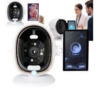 13.3"/21.5" AI Facial Skin Analyzer Detector Machine 3D Scope | Offline Client Management Image Evaluation Mobile Sync Smart Skin Scope Analyzer for Spa Clinic(White,13.3in)