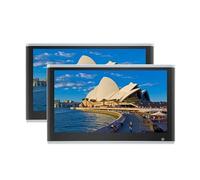 13.3 Inch Car TV Headrest Monitor 4+64G Touch Tablet Multimedia Movie Player Support Headset/HDMI In+Out/Mirroring Easy Setup For Trips(464 Silver 13 inch 2)