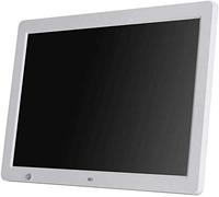 13.3 inch Digital Photo Frame 1280 x 800 High Resolution 16:10 Full IPS Picture Music Video Player Calendar Alarm with Remote Control Digital Picture Frame, Electronic Advertising Machine (White 13.3