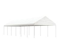 (13.38 x 4.08 x 3.22 m) vidaXL Gazebo Part Tent with Roof Pavilion Outdoor Marquee White Polyethylene