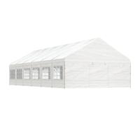 (13.38 x 5.88 x 3.75 m) vidaXL Gazebo Part Tent with Roof Pavilion Outdoor Marquee White Polyethylene
