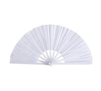 13.4 inch Large Rave Fans for for Chinese Kung Fu, Tai Chi, Dance, Music Festivals, Parties and Decorations (White)