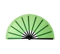 13.4 inch Large Rave Fans for for Chinese Kung Fu, Tai Chi, Dance, Music Festivals, Parties and Decorations (Green)