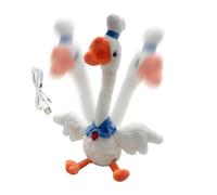 13.4-inch Talking Dancing Goose Plush Toy - Repeats Your Voice & Wiggles, Record & Imitate Function, Singing Stuffed Animal, Funny Interactive Gift For Kids & Adults