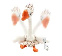 13.4-inch Talking Dancing Goose Plush Toy - Repeats Your Voice & Wiggles, Record & Imitate Function, Singing Stuffed Animal, Funny Interactive Gift For Kids & Adults