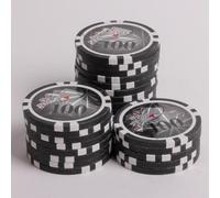 13.5 Gram Plastic Numbered Casino Single Poker Chip Roll (100)