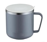 13.5 oz Stainless Steel Insulated Mug with Lid for Consistent Beverage Temperature During Extended Use (Grey)