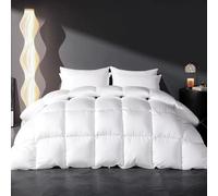 13.5 Tog & 15 Tog Duck Feather & Down Duvet Hotel Quality Winter Quilt Soft Warm Breathable Bedding Box-Stitched Design All-Season Cosy Comfort - Double King Super King (Double - 13.5 TOG)