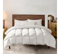 13.5 Tog King Size Duvet with Cotton Cover - Feather and Down Filled for Superior Warmth, Double-Stitched with Piping and Box Quilting, Machine Washable