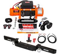 13,500lb 12V Winch. 25m x10 mm Armourline Rope. Defender Winch Bumper.