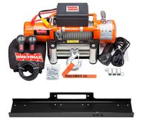 13,500lb 24V Electric Winch. 26m x 9.5mm Steel Rope. Flat Bed Mounting Plate.