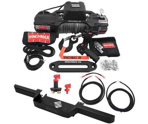 13,500lb 'SL' Military Grade 12V Winch. 28m x 11mm Dyneema Rope. Defender Winch Bumper.