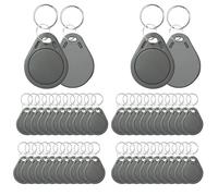 13.56MHz IC MF0ICU2 RFID Keyfobs, Mi Ultralight C ULC Key Tags RFID Contactless Ticket ISO14443A Compatible with SAFLOK KABA ONITY SALTO Locks System (Gray,30)