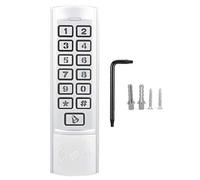 13.56MHz RFID Access Control Integrated Machine Metal Password Card Backlit Keyboard Wiegand26 Security System for High End Office Buildings Residential Quarters Metal 150 x 45 x