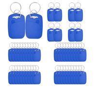 13.56MHZ RFID Key Fobs ISO14443A, Anti-Copy Fu-dan Card Authorization-Only RFID Tags IC Key Fob Sensitive Access Control for Enterprises Malls Home Alarm Systems (Blue,50)