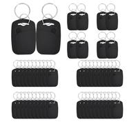 13.56MHZ RFID Key Fobs ISO14443A, Anti-Copy Fu-dan Card Authorization-Only RFID Tags IC Key Fob Sensitive Access Control for Enterprises Malls Home Alarm Systems (Black,50)