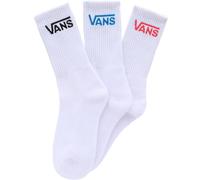 (13.5K-1 UK, White/Multi) Vans Kids Boys 3 Pack Mid Calf Casual Cushioned Sports Crew Socks