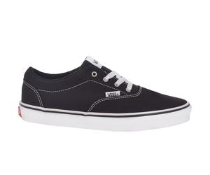 (13.5K UK, Black/White) Vans Kids Juniors Doheny Canvas Low Top Casual Trainers Shoes