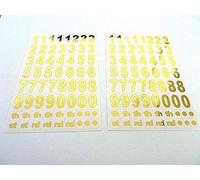 13.5mm Gold on Clear Vinyl Sticky Numbers, Number Stickers
