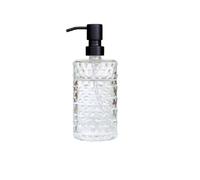 13.5oz Glass Soap Dispenser with Stainless Steel Pump Matte Finish, Wide Mouth Easy Refill for Kitchen Bathroom Countertop(Nero)