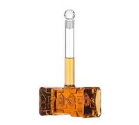 13.5Oz Thor’s Hammer Alcohol Decanter Bottle, Airtight Glass Whiskey Decanter for Spirits, Bourbon, Tequila, Vodka & Wine, Durable Liquor Storage with Stopper for Men & Home Bar (1)