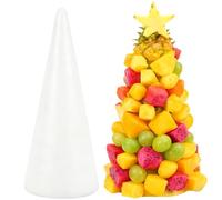 13.5x4.7 Inches Foam Cones, Christmas Tree Cones White Polystyrene Foam Cones for DIY Christmas Tree, Gnomes, Table Centerpiece Modeling Craft Floral Arranging Supplies