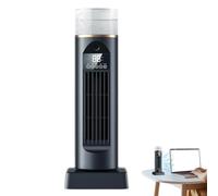 13.6 Inch Tower Fan, 110° Oscillating Bladeless Cooling Fan With Water Tank, Colorful Lights, 6 Speeds, Portable Standing Fans, Silent Desk Fans For Home, Bedroom, Living Room & Office