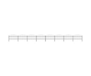 (13.6 m/ 100-125 cm) vidaXL Garden Fence Spear Outdoor Panel Barrier Border Privacy Multi Sizes