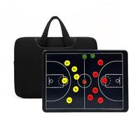 13.7 Inch LCD Soccer Coaches Clipboard, Electronic Basketball Coaching Board, with Induction Pen, Durable Material, Magnetic Chess Pieces and Handbag(Basketball)
