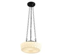 13.79" Large Glass Pendant Schoolhouse Light Fixture, Mid Century Vintage Chandelier for Kitchen Island, Bedroom