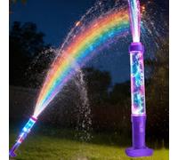 13.8" Glowing Rainbow LED Water Blaster | Summer Fun that Pops Like Magic, Glow in The Dark Water Gun with LED Rainbow Spray - Pool Parties & Outdoor Backyard Water Blaster for Adults(1*)