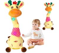13.8 Inch Musical Dancing Plush Giraffe Toy, with LED Lights, Singing Song, Repeats What You Say for Toddlers and Kids Birthday Gift