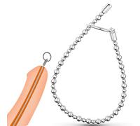 13.8" Stainless Steel Electric Shock Urethral Sounds Dilators Smooth Beads Penis Plug Catheter Stretching Male Masturbation Rod Sounding Toys (6+8mm)