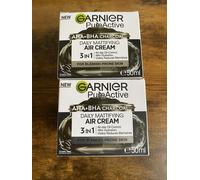 £13.99 For 2xGarnier Pure Active AH BHA Charcoal Daily Mattifying Air Cream 3-1